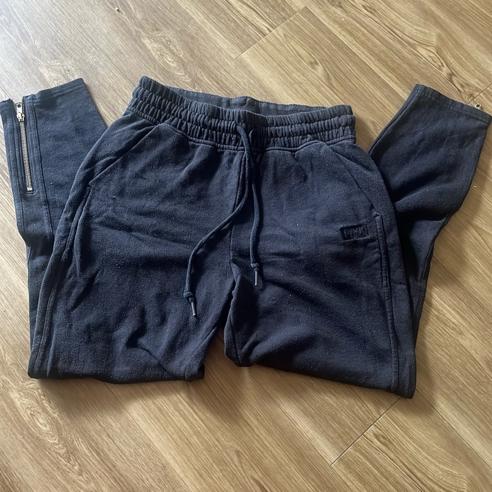 Black pink joggers